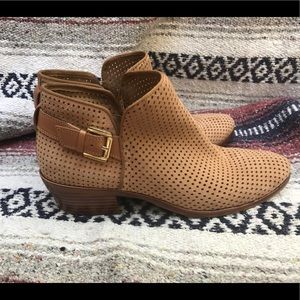 Sam Edelman Suede Perforated Boots: 8.5